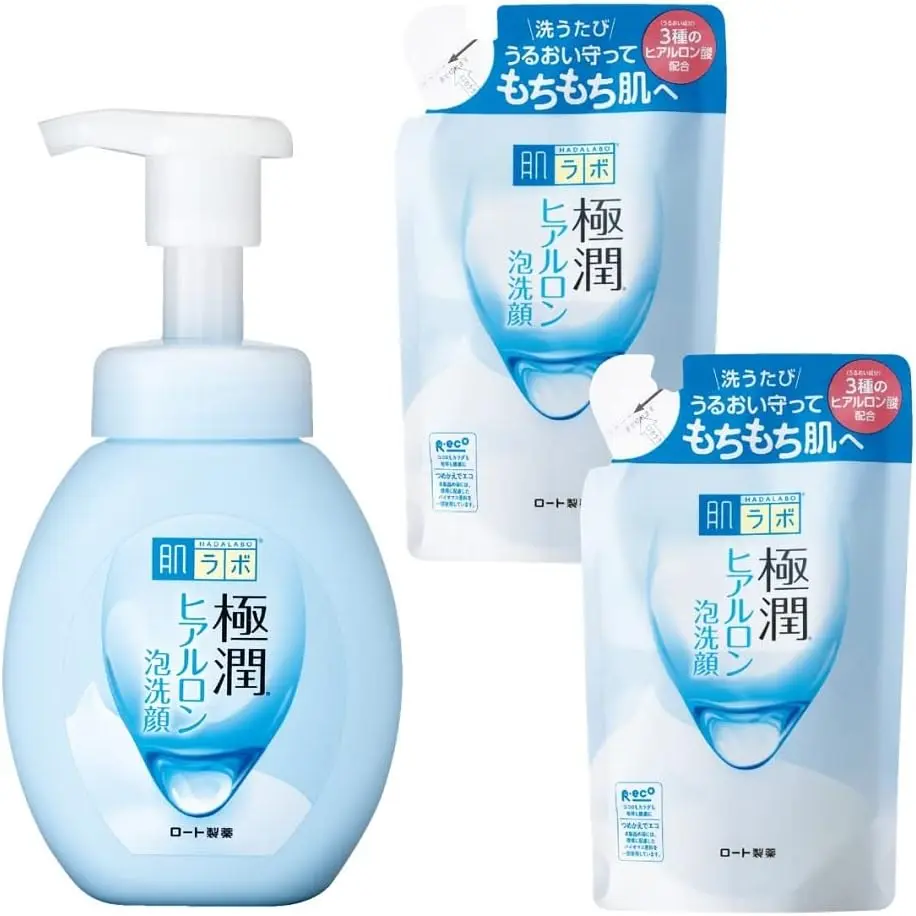 Hada Labo Gokujyun Hyaluronic Face Foam 160mL + 2 Refill