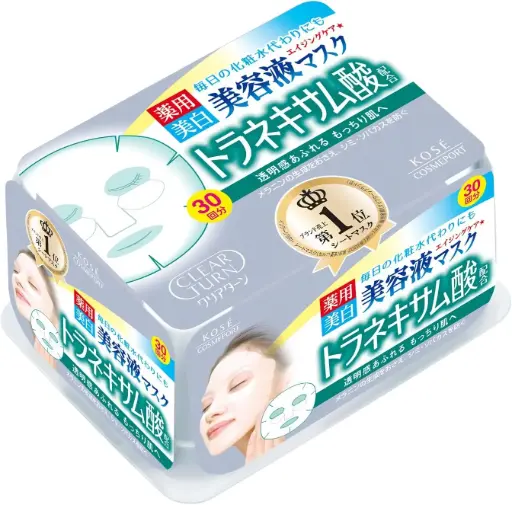 Kose Clear Turn Essence Mask - Tranexamic Acid (30 sheets)