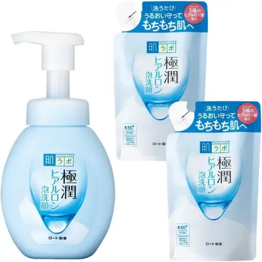 Hada Labo Gokujyun Hyaluronic Face Foam 160mL + 2 Refill